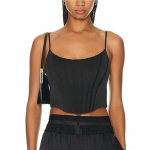 NWOT: Zimmermann Black Silk Corset Top